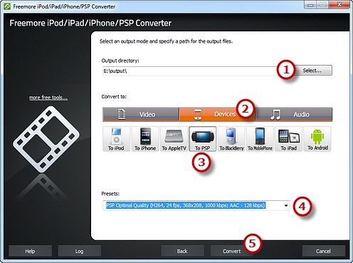 Preset Output Settings